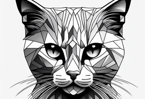 cats head tattoo idea