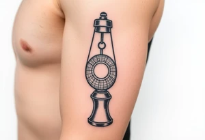 lava lamp with a disco ball and vinyl record inside of it tattoo idea