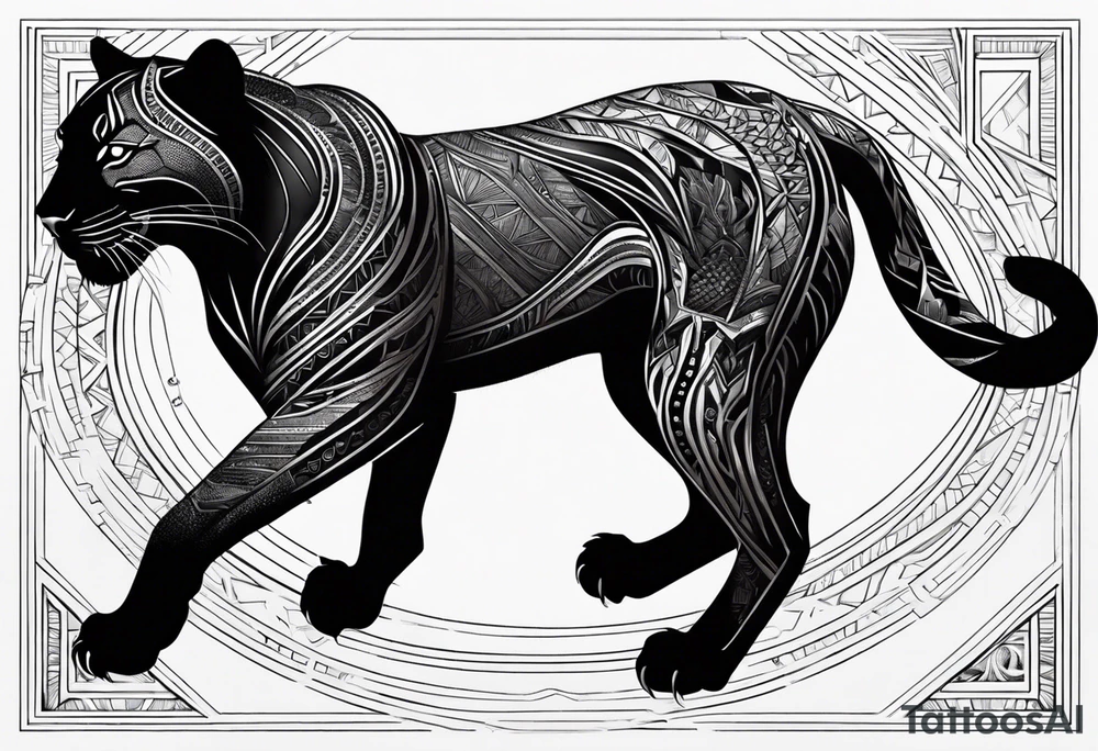 Black panther tattoo idea