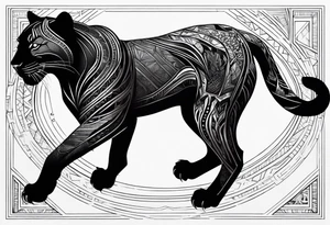 Black panther tattoo idea