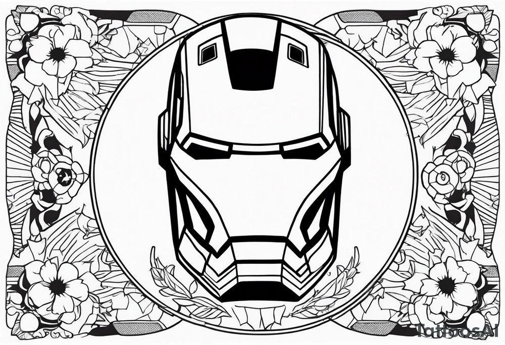 iron man with skull head tattoo idea