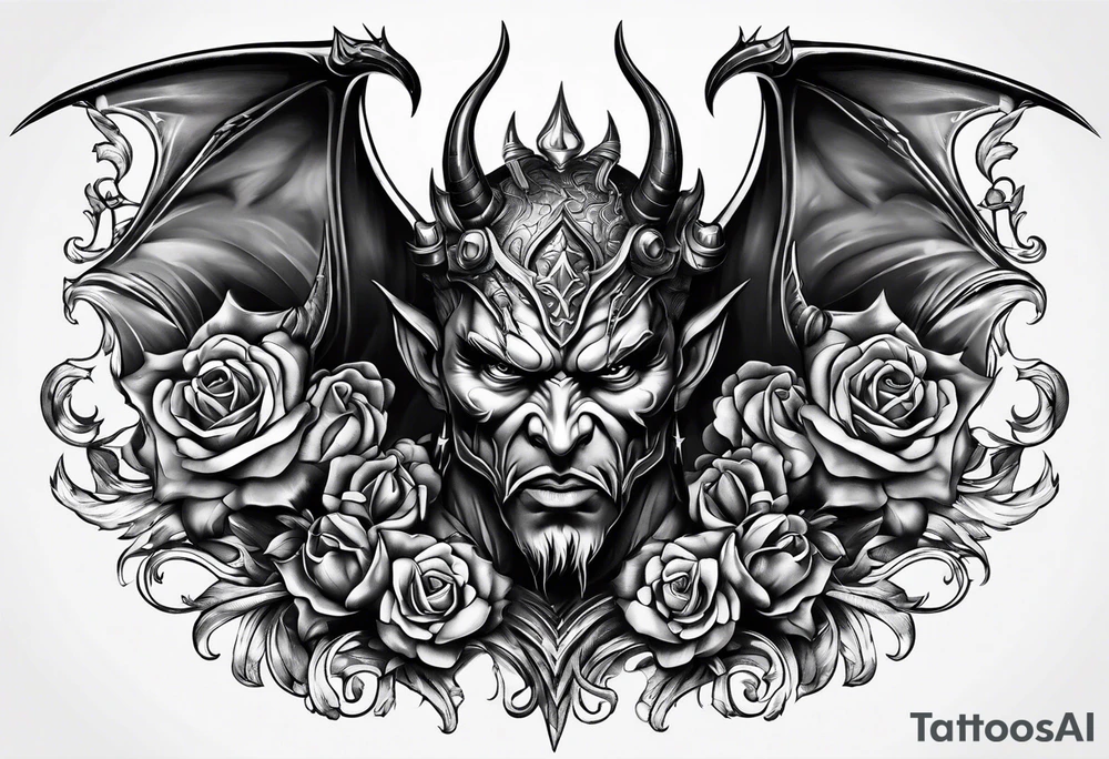 Devil on the shoulder tattoo idea