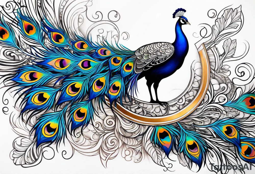 Peacock tattoo idea