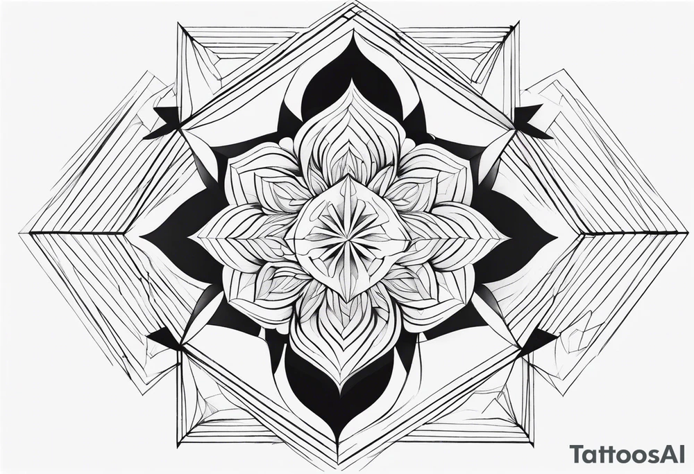 Fractal geometric centered and mirror each side tattoo idea Fractal geometric centered and mirror each side tattoo idea