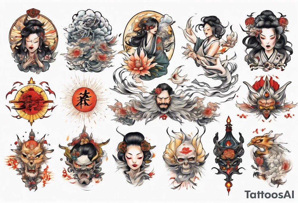 Light liberating people from fear tattoo idea