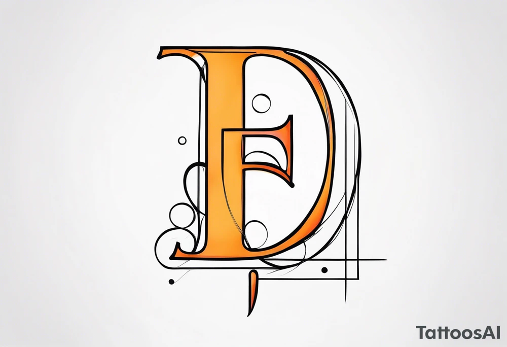 letter E tattoo idea