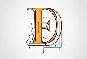 letter E tattoo idea