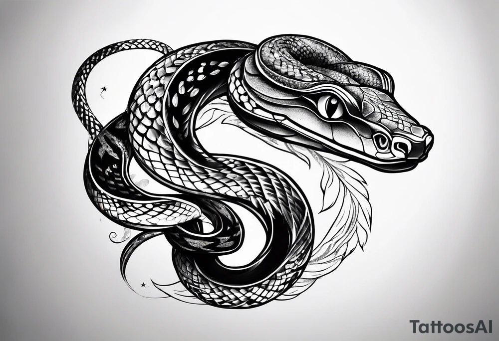 a snake tattoo idea