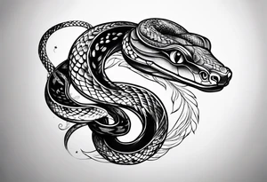 a snake tattoo idea