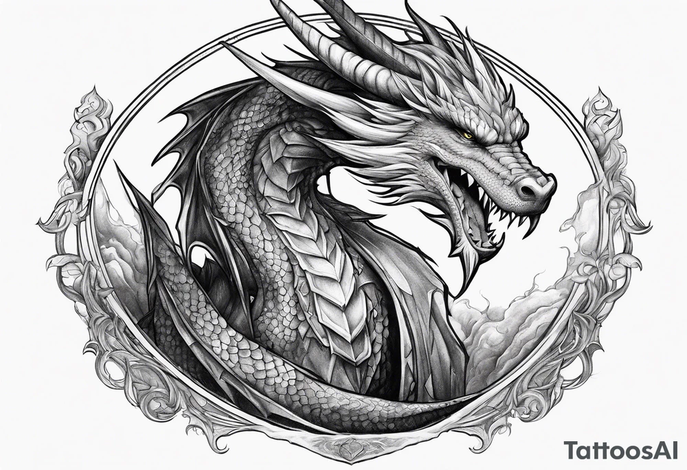 Wizard dragon tattoo idea