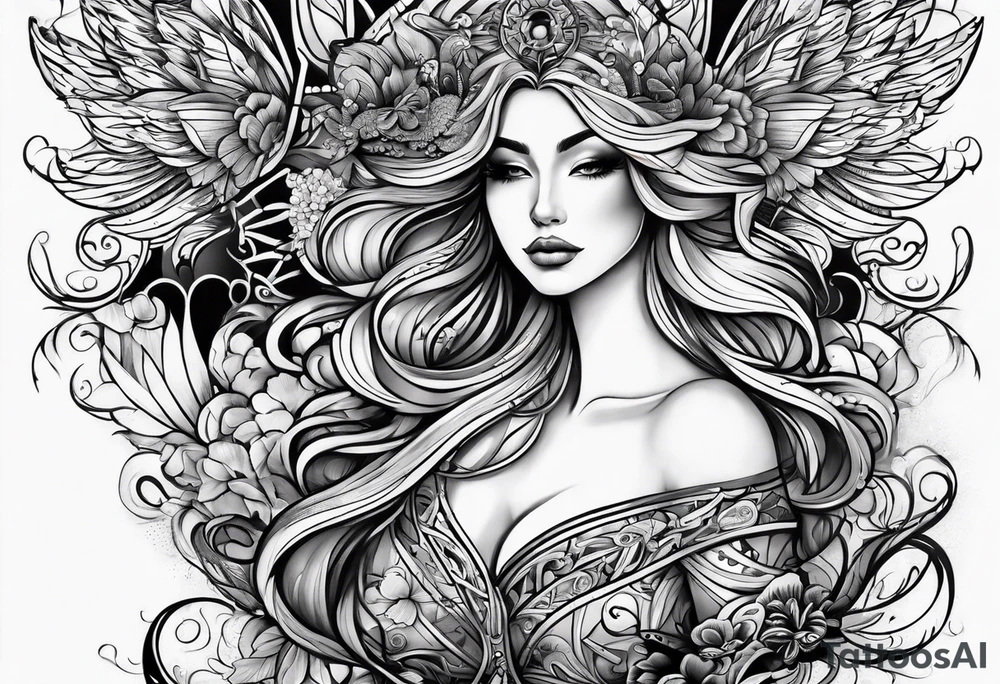 body Chest 
Vesearce pattern tattoo idea