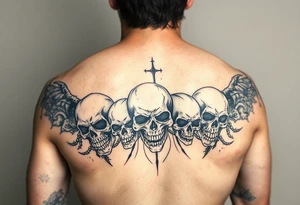 Battle of inner demons skulls demons childhood of pain suffering lifetime of  broken promises heart break for a male full arm sleve tattoo idea