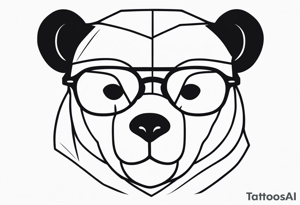 teddy bear with glasses on tattoo idea