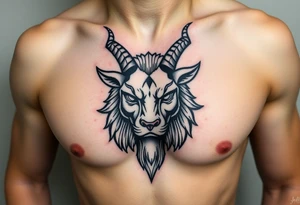 Capricorn head  10x15 cm 
Neutral face tattoo idea