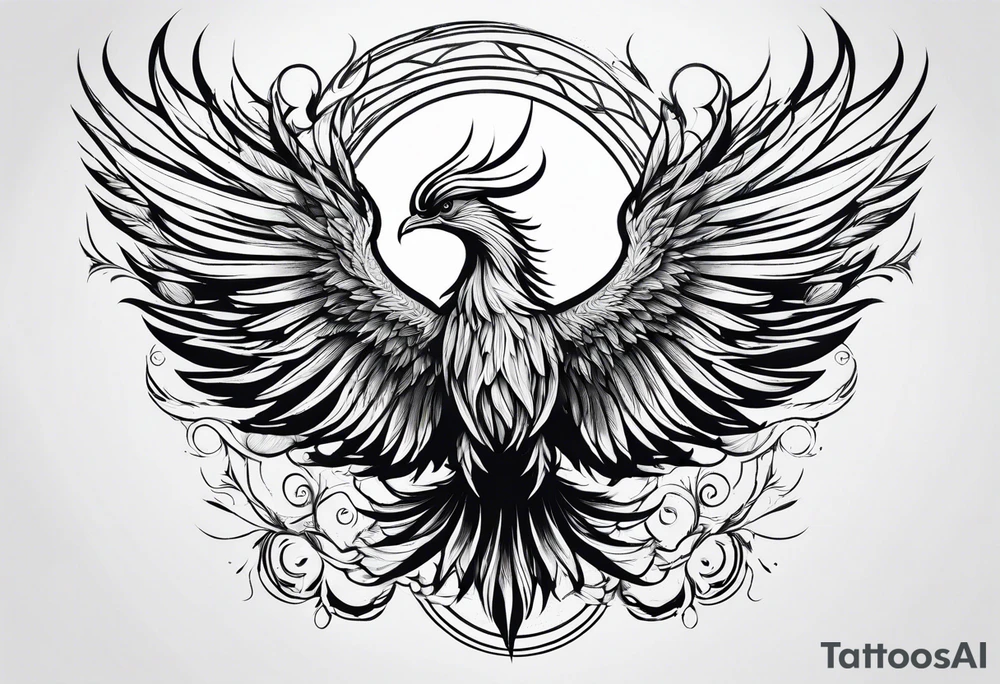 phoenix being reborn tattoo idea