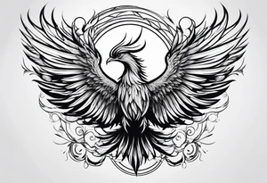 phoenix being reborn tattoo idea