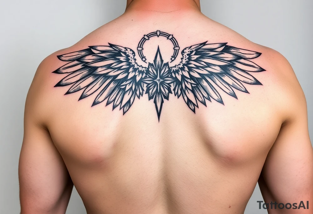 ArchAngel Protection tattoo stencil leg tattoo idea