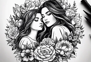 Matching tatoo mother and daughter
Mother was born on 1976, daughter in 2000
They like Flowers, aestic things, beautiful things tattoo idea