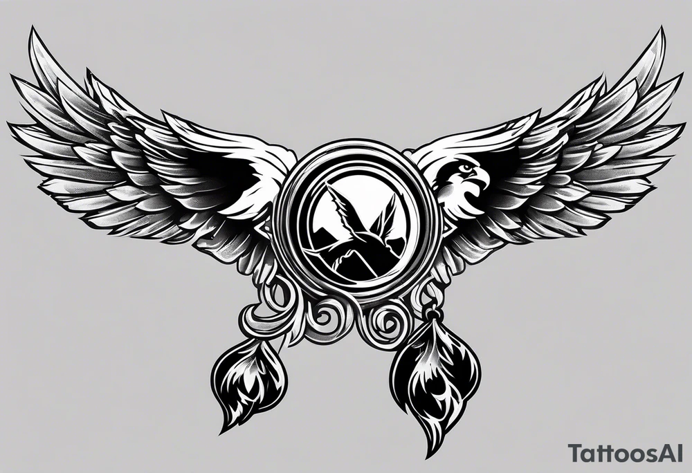 Paw print Air Force tattoo idea