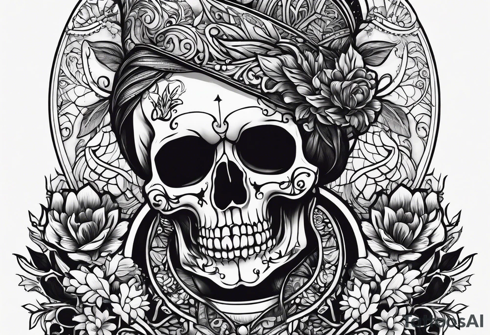 simple skeleton tattoo idea