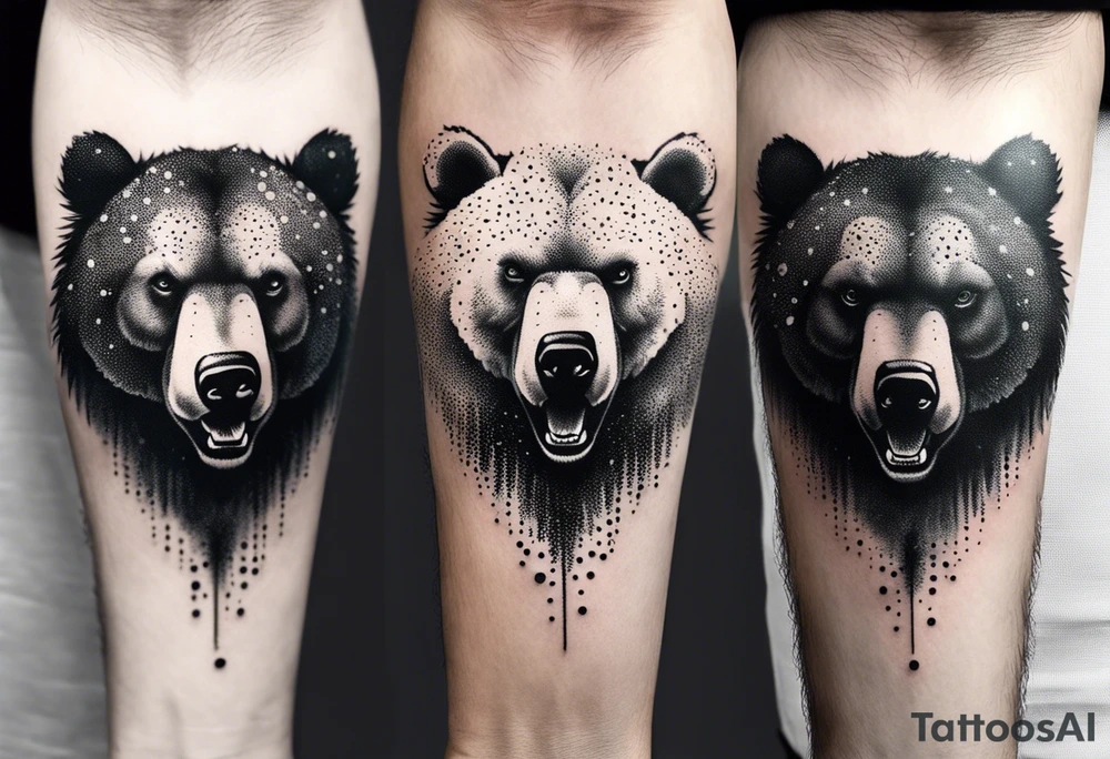 angry bear
different seasons tattoo idea