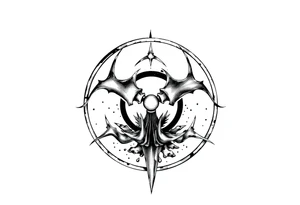 Contagion sign with toxic spill tattoo idea