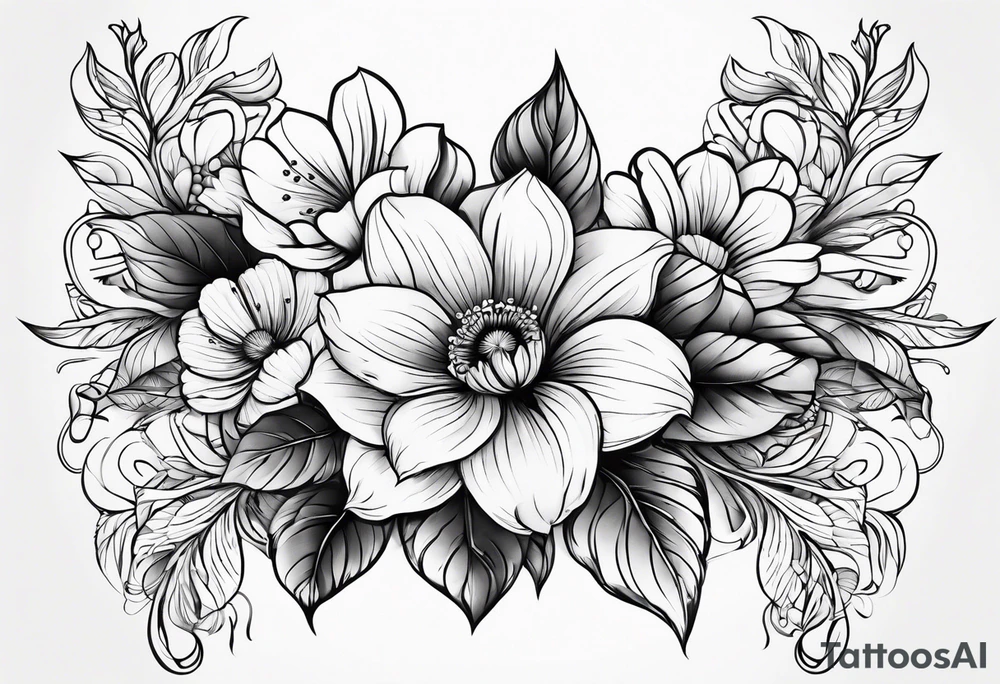 Floral tattoo idea
