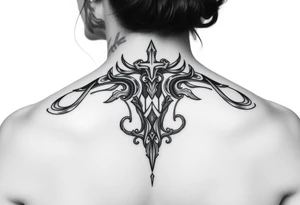 Feminine Christian jaw and throat tattoo tattoo idea