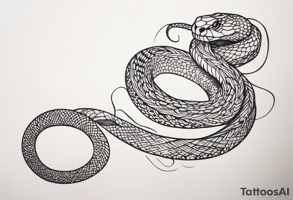 a tattoo of a writhing snake tattoo idea