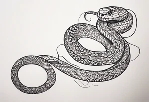 a tattoo of a writhing snake tattoo idea