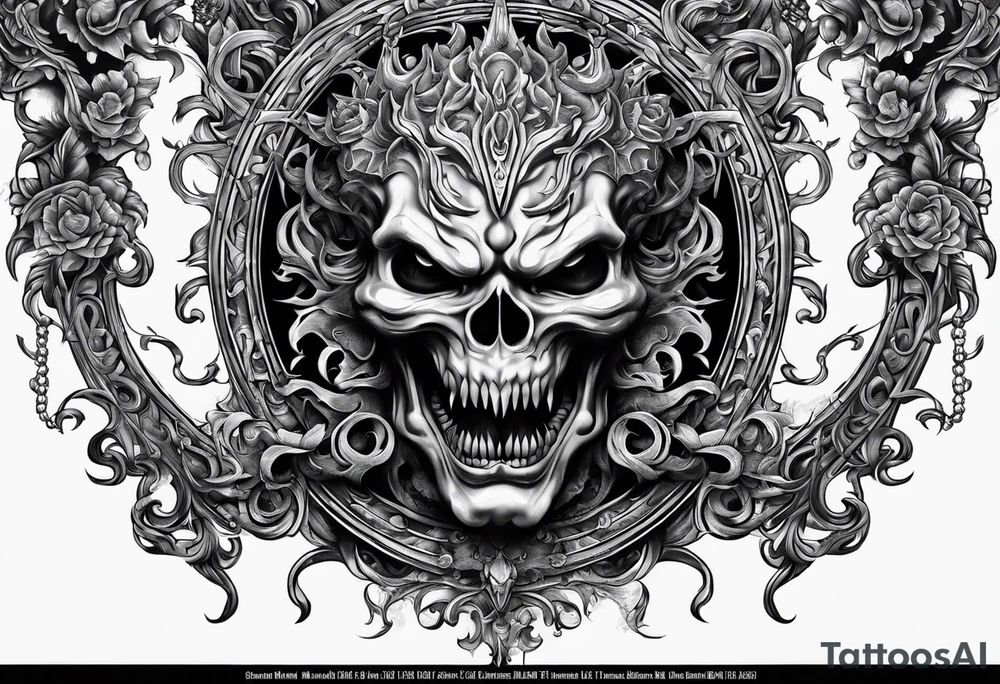 The demon enters the gate tattoo idea