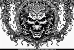 The demon enters the gate tattoo idea