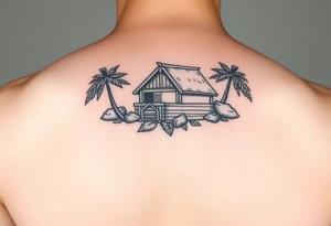 Samoan noah’s ark tattoo chest piece tattoo idea