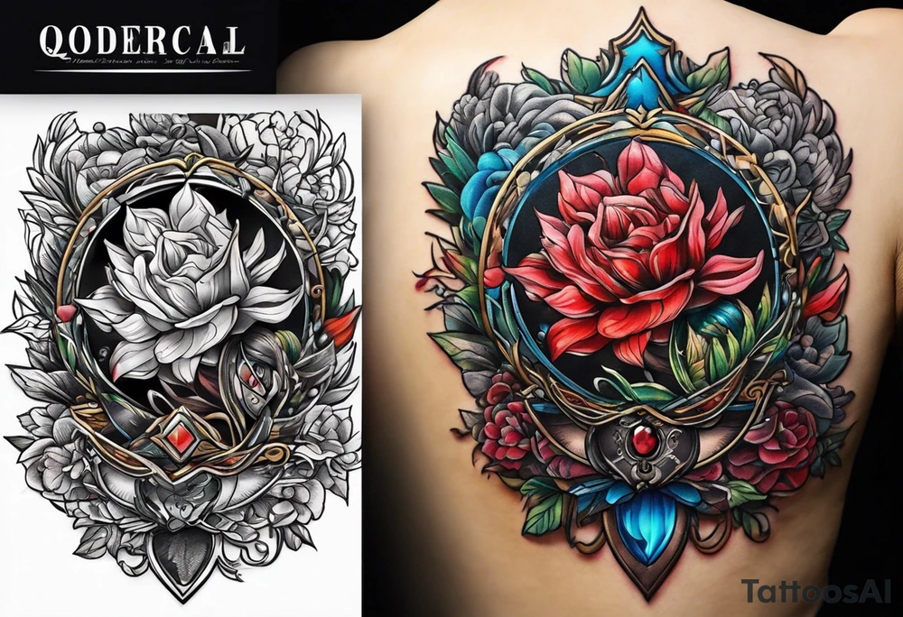 Patch of a book tattoo idea