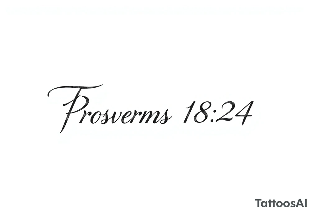 76 2323 proverbs 18:24 written out in font tattoo idea