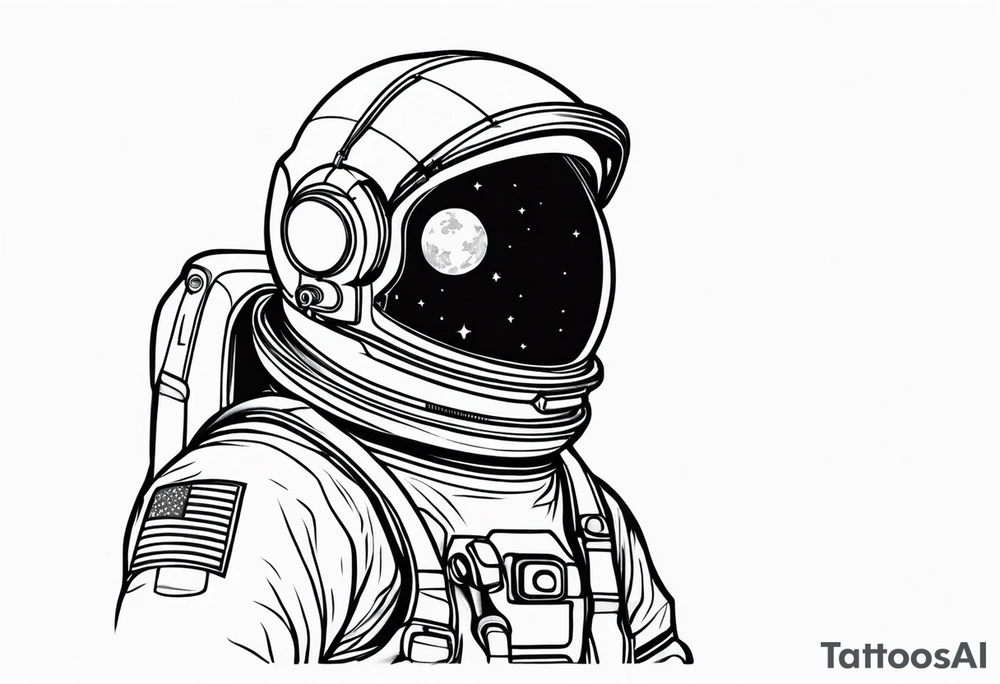 astronaut in space tattoo idea