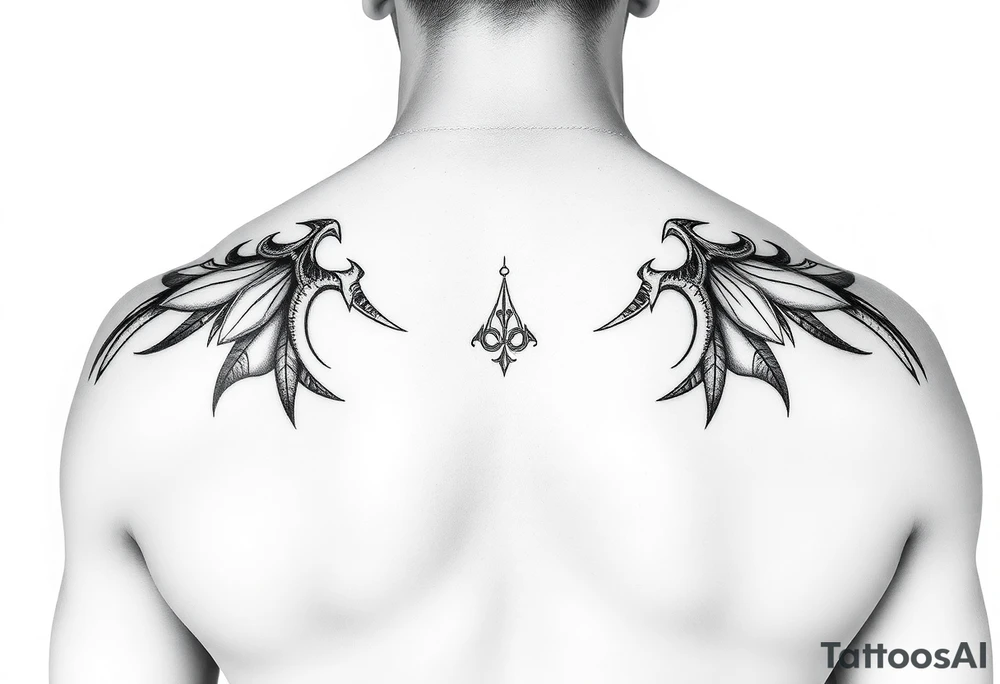 Elegant tattoo for under the shoulders tattoo idea