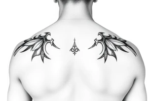 Elegant tattoo for under the shoulders tattoo idea