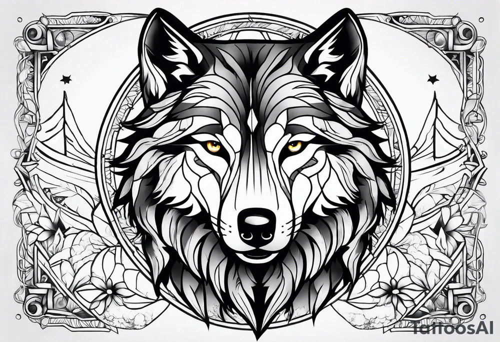 Wolf forearm tattoo idea