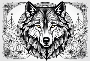 Wolf forearm tattoo idea