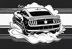 Vintage Ford mustang tattoo idea