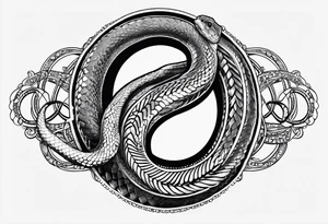 Auroboros the snake in an infinity shape instead of a circle tattoo idea