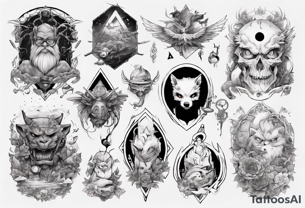 all shape tattoo idea