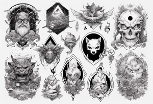 all shape tattoo idea