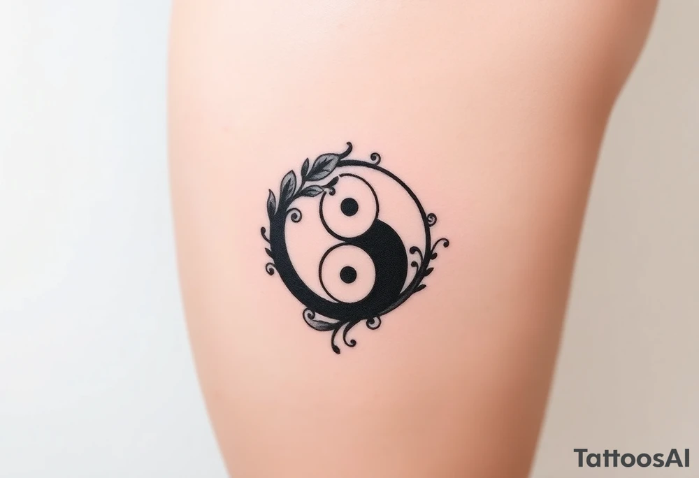 Ying yang symbol tattoo idea