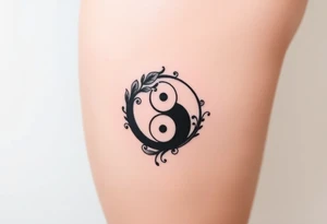 Ying yang symbol tattoo idea