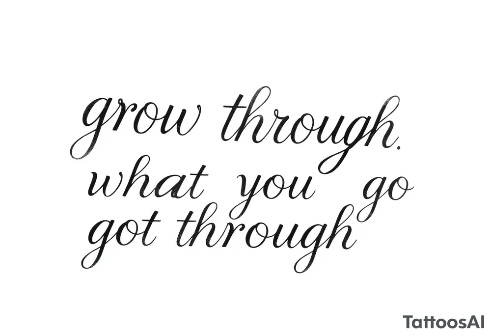 "grow through what you go through" tattoo idea