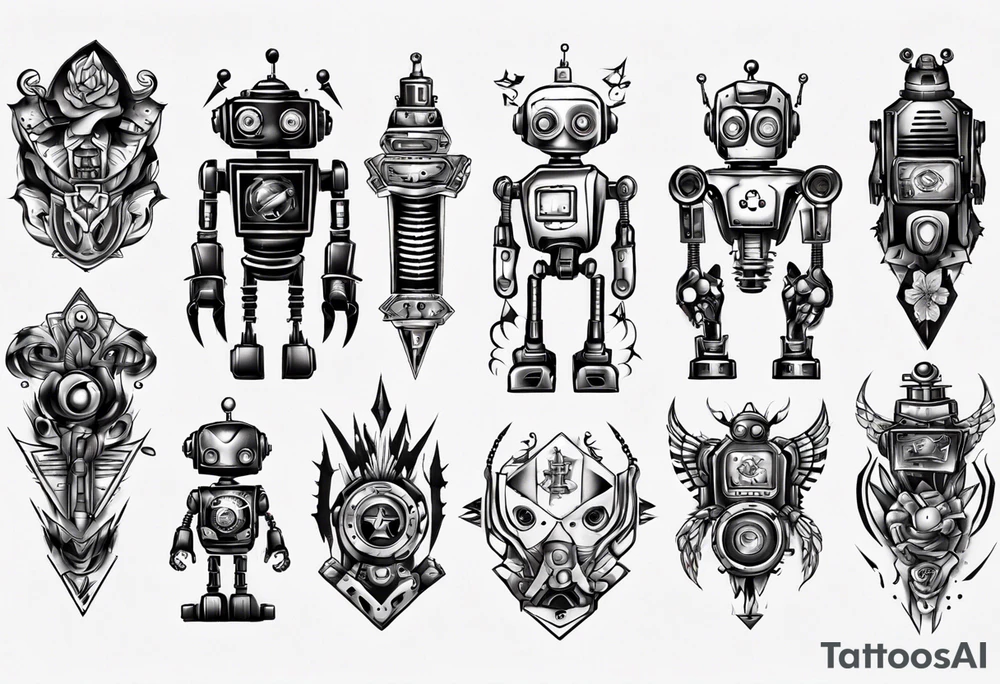 robot tattoo idea