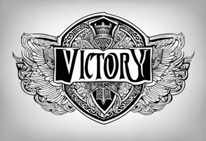 Victory or valhalla shield tattoo idea