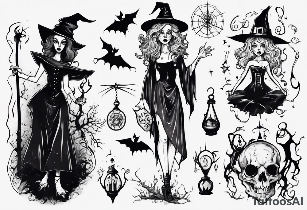witch tattoo idea